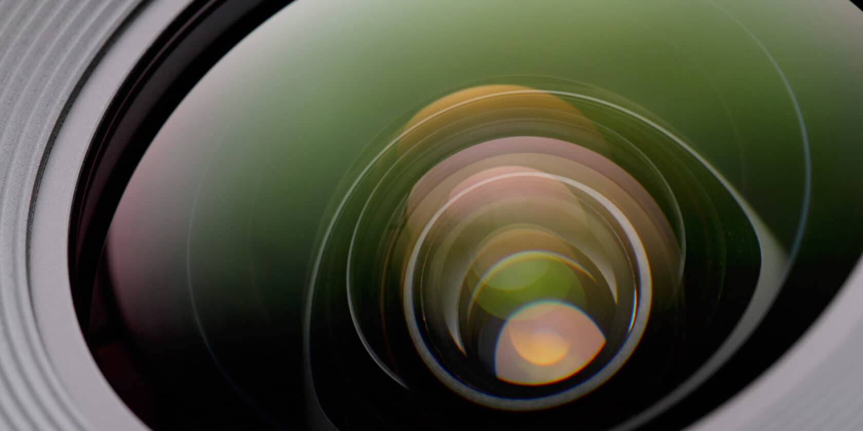 A close up of a camera lens.